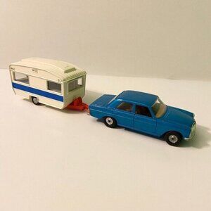 Vintage Corgi Toys Gift Set 24 Mercedes Benz 240d  Touring Caravan